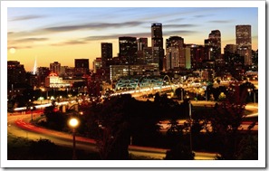081 - Denver skyline at dusk 