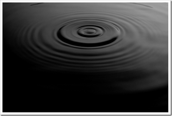 Black water ripple