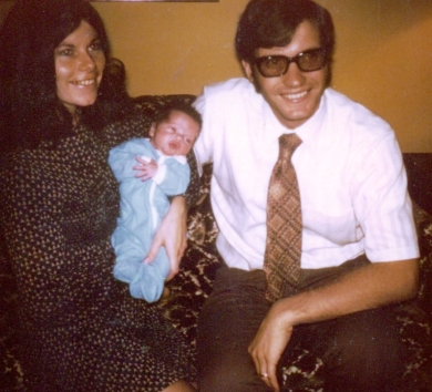 Pr. Erik, most likely on the day of his baptism, ca. 1973.