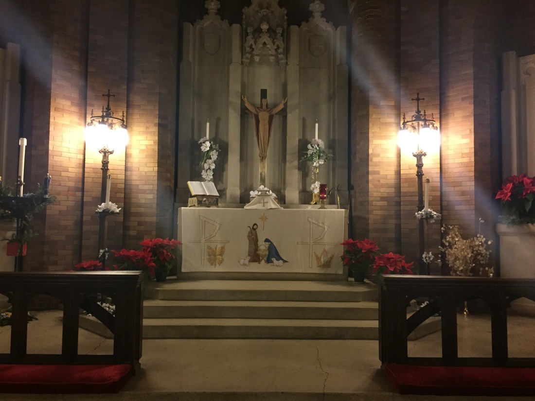 St. Luke's chancel. Christmas Eve, 2014.